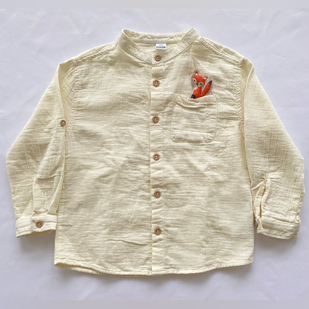LC Waikiki 100% Cotton Judge Collar Long Sleeve Baby Boy Shirt